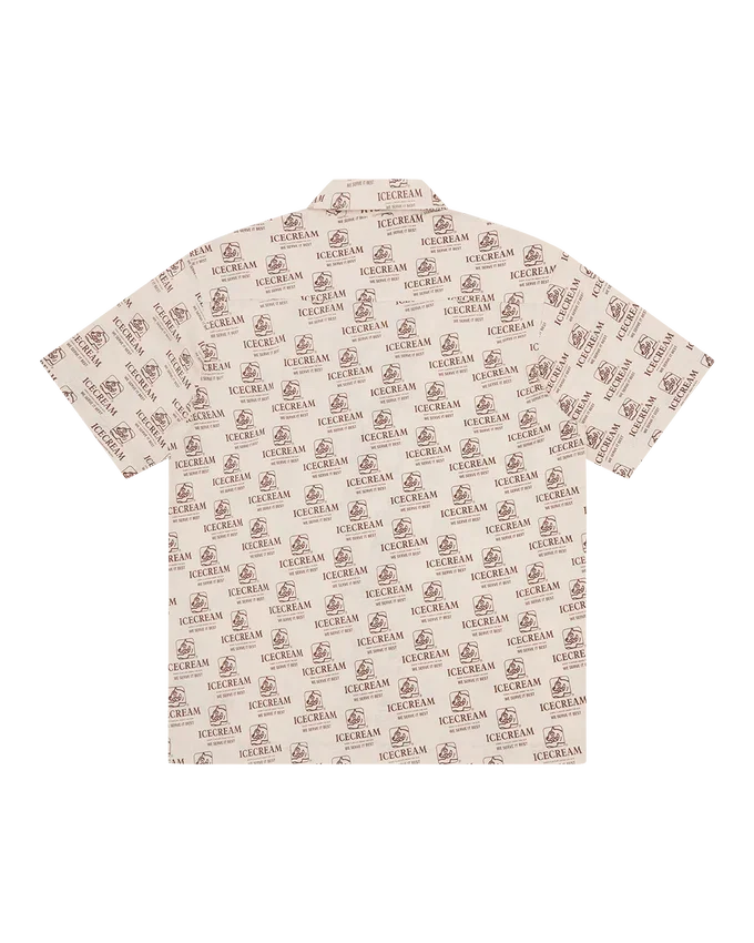 Camicia a maniche corte con stampa ripetuta Camicia a maniche corte con stampa ripetuta