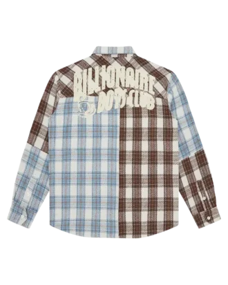 Camicia a quadri patchwork con Arch Logo