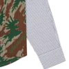 Camicia a righe in popeline con stampa mimetica Burst
