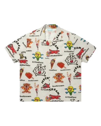Camicia con colletto aperto