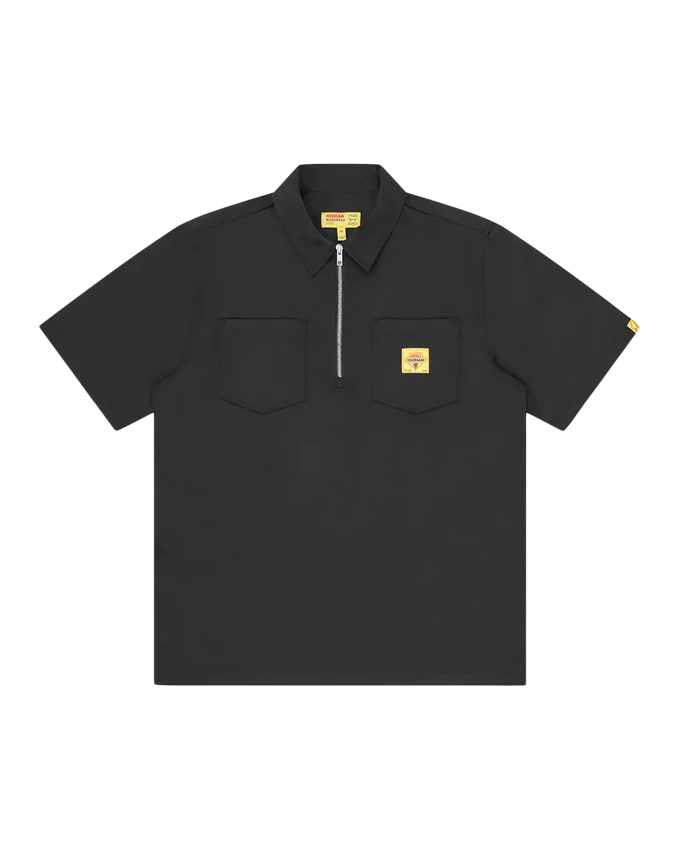 Camicia da lavoro da cameriera con zip a un quarto Camicia da lavoro da cameriera con zip a un quarto