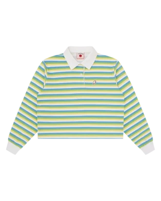 Camicia da rugby corta a righe con ghiacciolo da donna