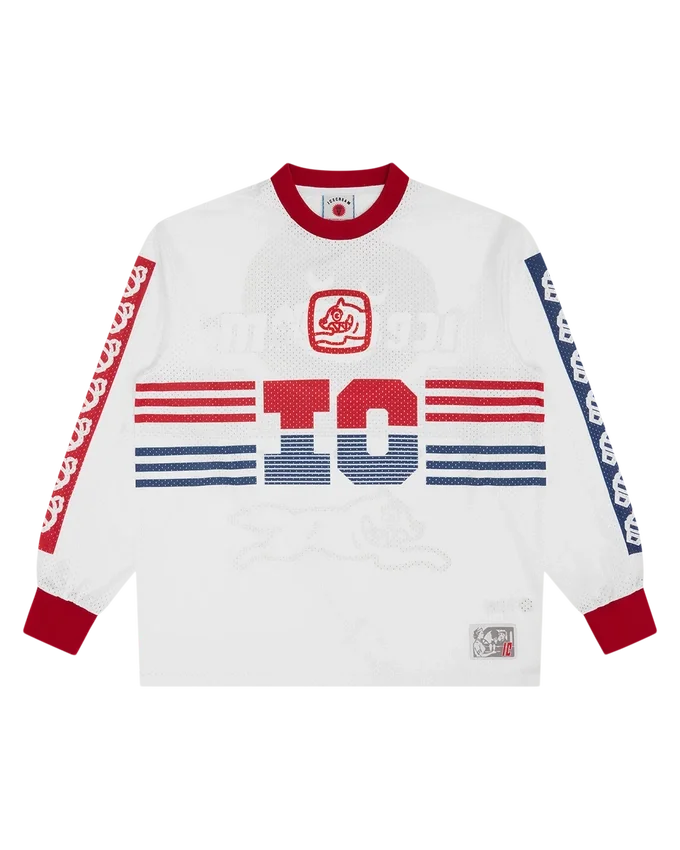 Camicia in rete a maniche lunghe Moto Camicia in rete a maniche lunghe Moto