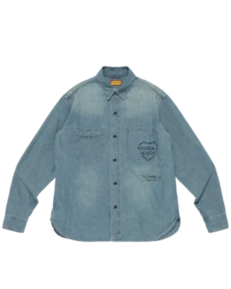 Camicia militare in chambray