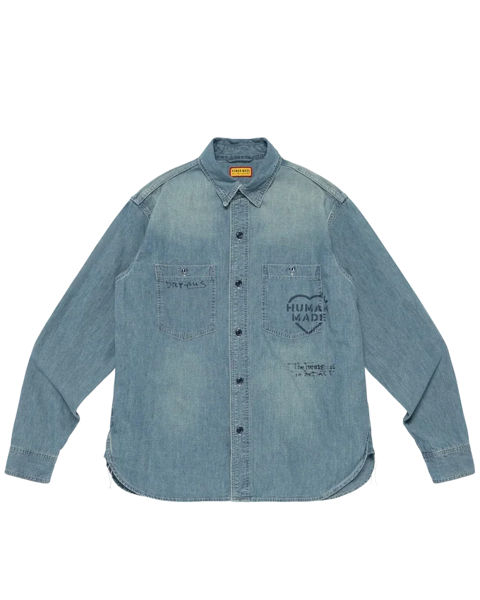 Camicia militare in chambray Camicia militare in chambray