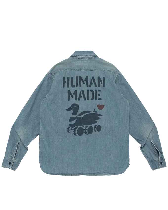 Camicia militare in chambray Camicia militare in chambray