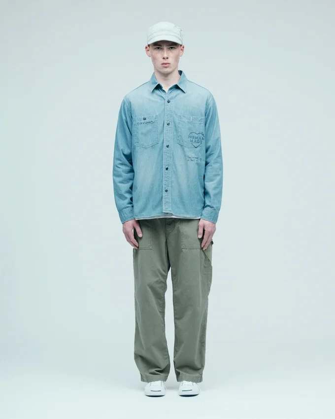 Camicia militare in chambray Camicia militare in chambray