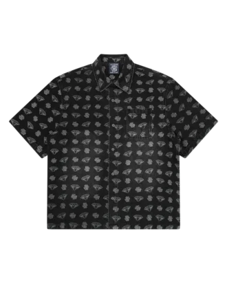 Camicia oversize in denim Diamonds & Dollars