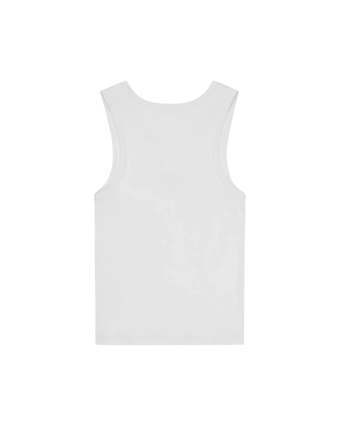 Canotta a costine da donna con Running Dog decorato con perline Canotta a costine da donna con Running Dog decorato con perline