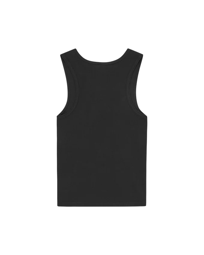 Canotta a costine da donna con Running Dog decorato con perline Canotta a costine da donna con Running Dog decorato con perline