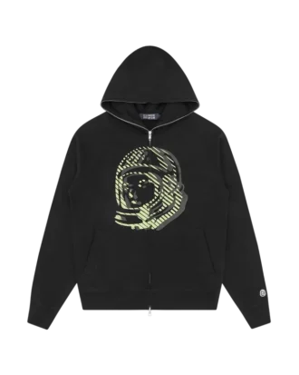 Cappuccio con zip astro luminescente