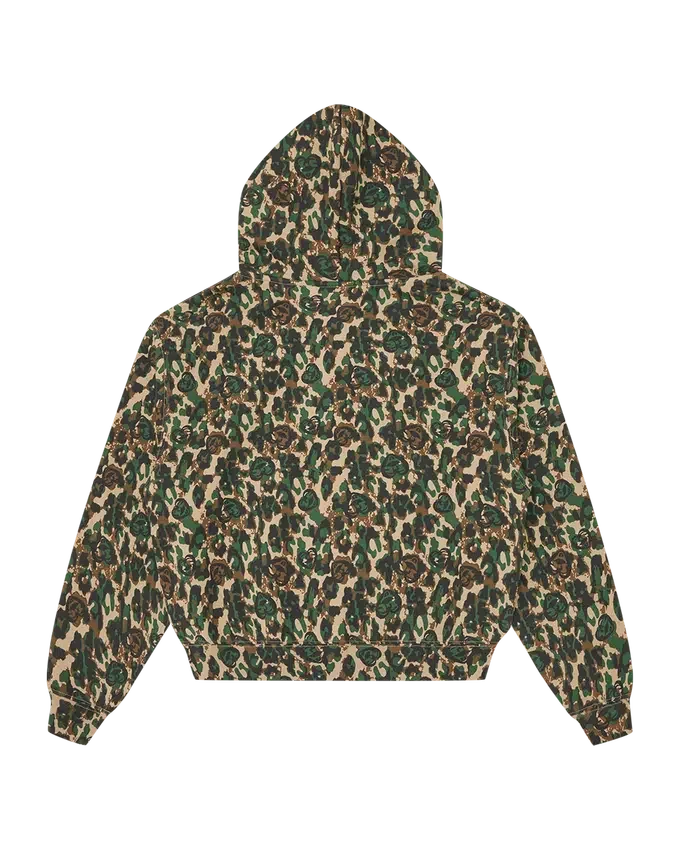 Cappuccio da donna con zip in mimetico Cappuccio da donna con zip in mimetico