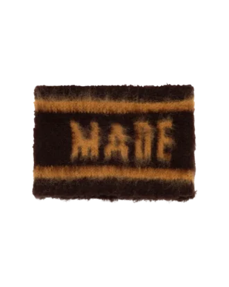 Fascia con logo in maglieria shaggy