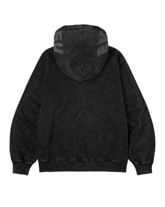 Felpa con cappuccio con logo ricamato a forma di gabbiano e stampa