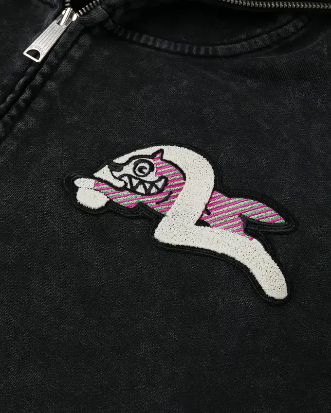 Felpa con cappuccio con logo ricamato a forma di gabbiano e stampa Felpa con cappuccio con logo ricamato a forma di gabbiano e stampa