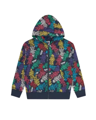 Felpa con cappuccio da bambino “Zip Through” con robot