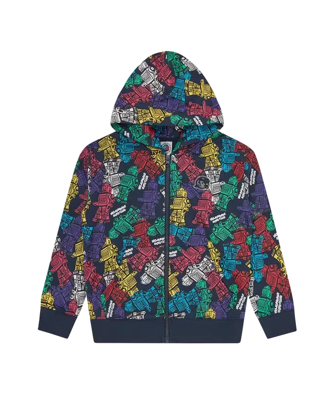 Felpa con cappuccio da bambino “Zip Through” con robot Felpa con cappuccio da bambino “Zip Through” con robot