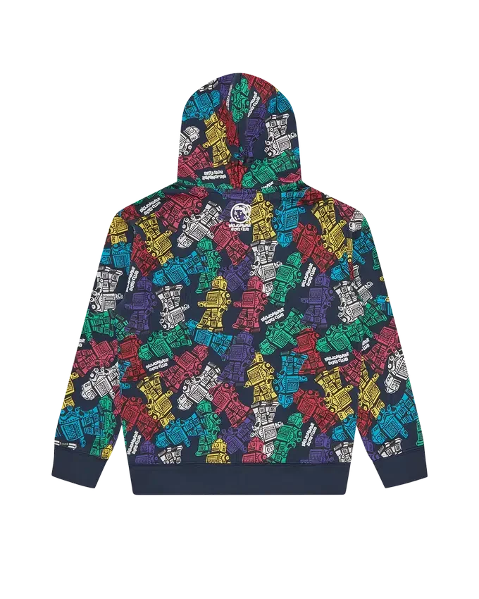 Felpa con cappuccio da bambino “Zip Through” con robot Felpa con cappuccio da bambino “Zip Through” con robot