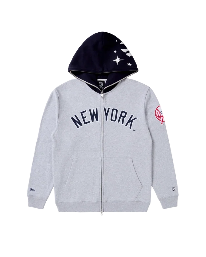 Felpa con cappuccio e zip a blocchi dei NY Yankees Felpa con cappuccio e zip a blocchi dei NY Yankees