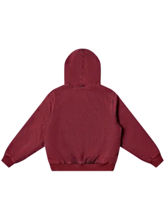 Felpa con cappuccio e zip effetto lavato