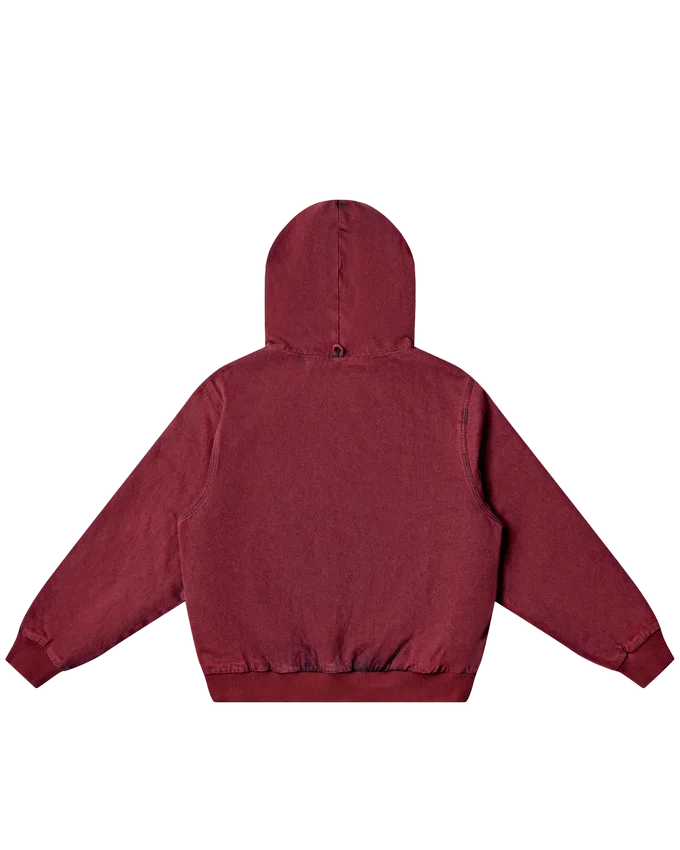 Felpa con cappuccio e zip effetto lavato Felpa con cappuccio e zip effetto lavato