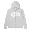 Felpa con cappuccio e zip integrale con Curve Logo