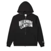Felpa con cappuccio e zip integrale con Curve Logo
