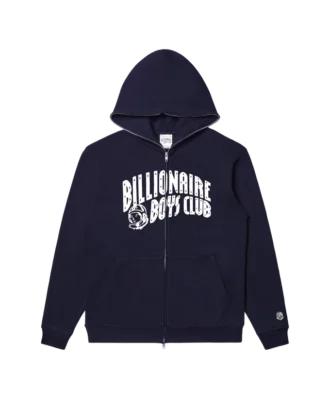 Felpa con cappuccio e zip integrale con Curve Logo