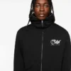 Felpa con cappuccio e zip integrale con logo Lil OG