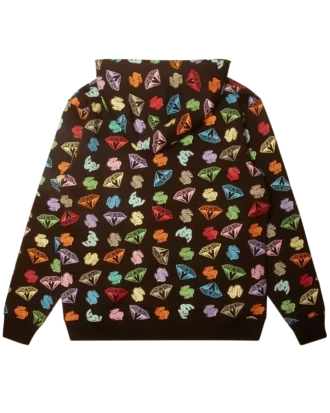 Felpa con cappuccio e zip integrale Diamonds & Dollars