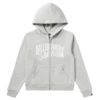 Felpa con cappuccio e zip per bambini con Curve Logo