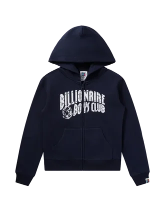 Felpa con cappuccio e zip per bambini con Curve Logo