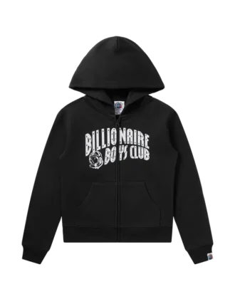Felpa con cappuccio e zip per bambini con Curve Logo