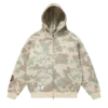 Felpa con cappuccio in cotone con zip integrale Felpa con cappuccio in cotone con zip integrale