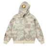 Felpa con cappuccio in cotone con zip integrale Felpa con cappuccio in cotone con zip integrale