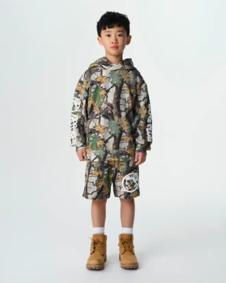 Felpa con cappuccio Kids Tree Camo