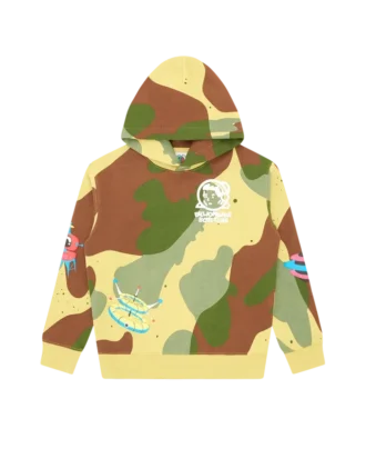 Felpa con cappuccio per bambini con stampa Space Camo su tutto il corpo Felpa con cappuccio per bambini con stampa Space Camo su tutto il corpo