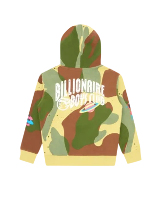 Felpa con cappuccio per bambini con stampa Space Camo su tutto il corpo Felpa con cappuccio per bambini con stampa Space Camo su tutto il corpo