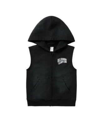 Felpa con cappuccio senza maniche e zip per bambini