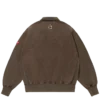 Felpa con mezza zip e logo ricamato Felpa con mezza zip e logo ricamato