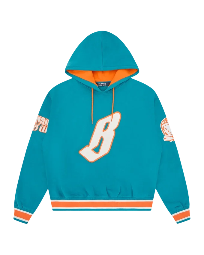 Felpa oversize con cappuccio Flying B in ciniglia Felpa oversize con cappuccio Flying B in ciniglia