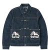 Giacca in denim con stampa gabbiano e ricamo Giacca in denim con stampa gabbiano e ricamo