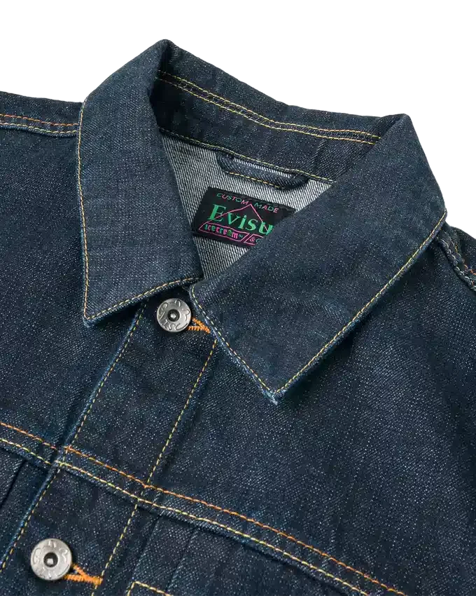 Giacca in denim con stampa gabbiano e ricamo Giacca in denim con stampa gabbiano e ricamo