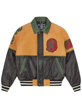 Giacca varsity in pelle screpolata Club