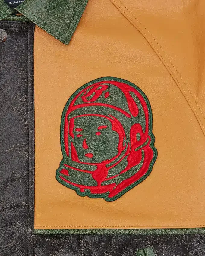 Giacca varsity in pelle screpolata Club Giacca varsity in pelle screpolata Club