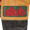Giacca varsity in pelle screpolata Club Giacca varsity in pelle screpolata Club