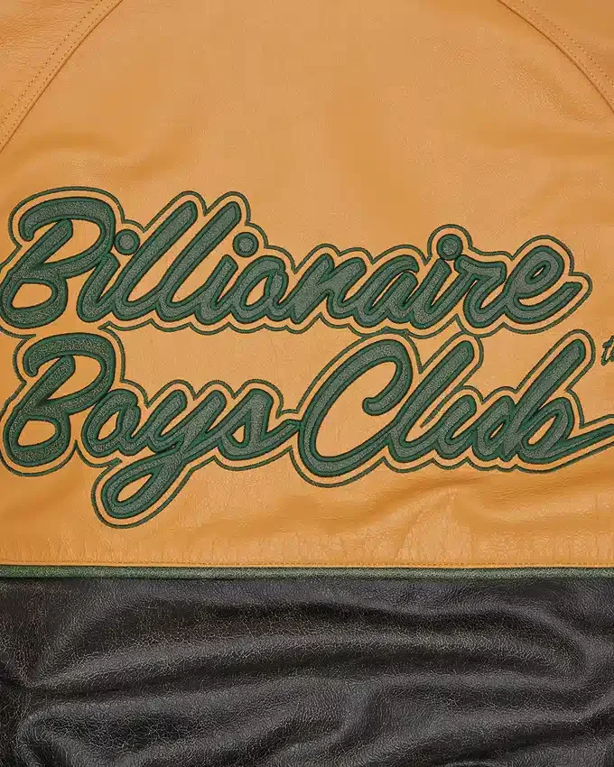 Giacca varsity in pelle screpolata Club Giacca varsity in pelle screpolata Club
