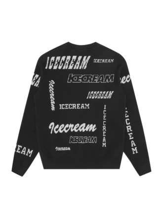 Maglia girocollo con logo multiplo