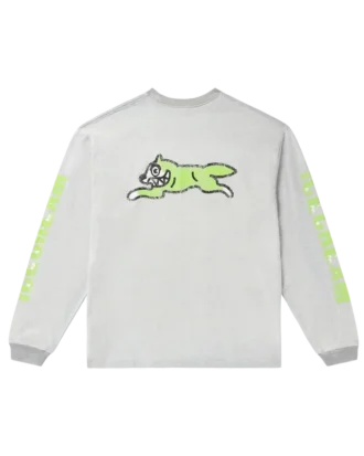 Maglietta a maniche lunghe in cotone effetto consumato con Running Dog
