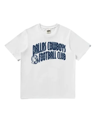 Maglietta bianca a maniche corte con Curve Logo dei Dallas Cowboys